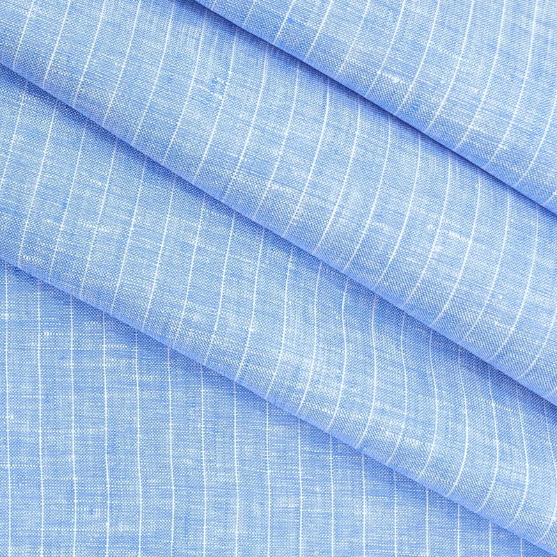 Shirt Fabric Arvind Pure Linen 60 Lea Lining colour Blue