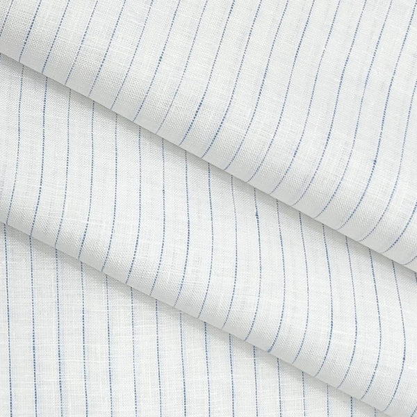 Shirt Fabric Arvind Pure Linen 60 Lea Lining colour Blue n White