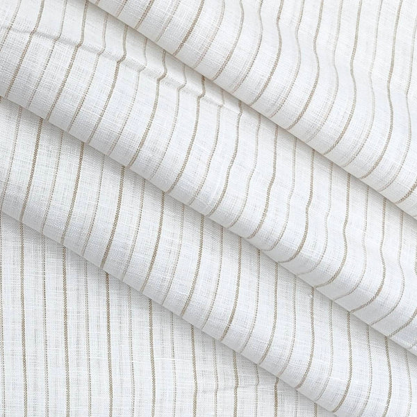 Shirt Fabric Arvind Pure Linen 60 Lea Lining colour Brown