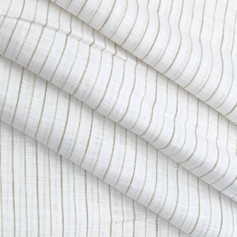 Shirt Fabric Arvind Pure Linen 60 Lea Lining colour Brown