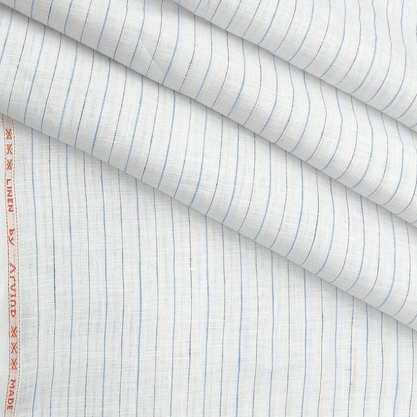 Shirt Fabric Arvind Pure Linen 60 Lea Lining colour Marie Blue