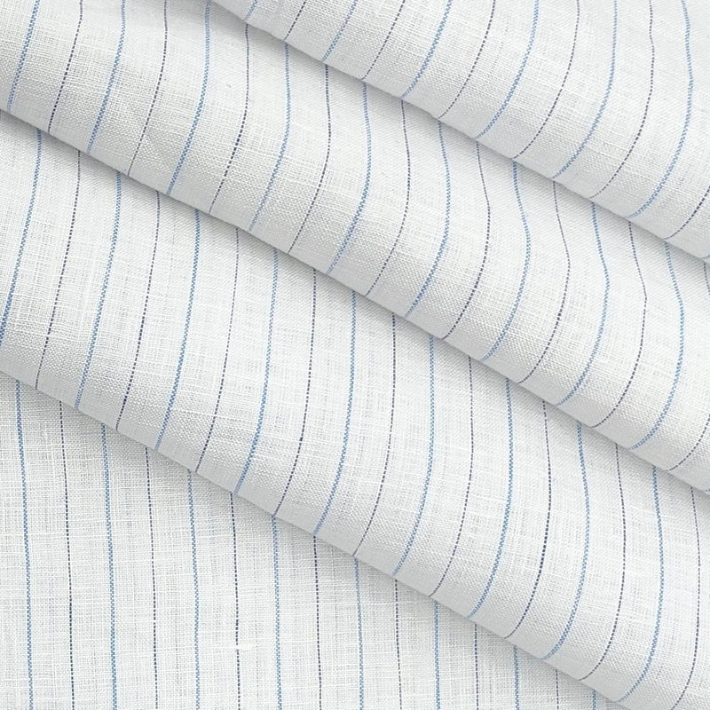 Shirt Fabric Arvind Pure Linen 60 Lea Lining colour Marie Blue
