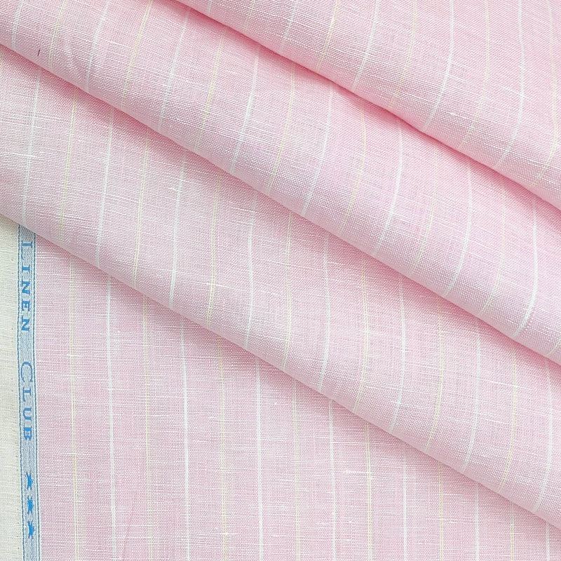 Shirt Fabric Linen Club 100% Linen 60 Lea Lining colour Baby Pink