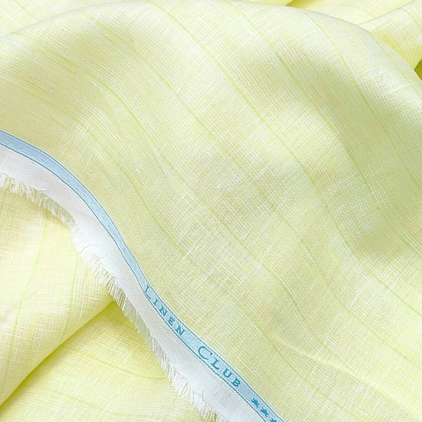 Shirt Fabric Linen Club 100% Linen 80 Lea Lining colour Mild Yellow