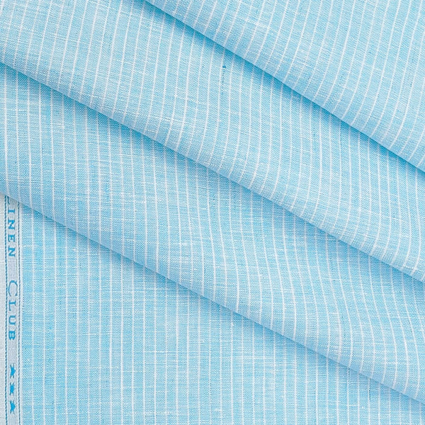 Shirt Fabric Linen Club 100% Linen 60 Lea Lining colour Powder Blue