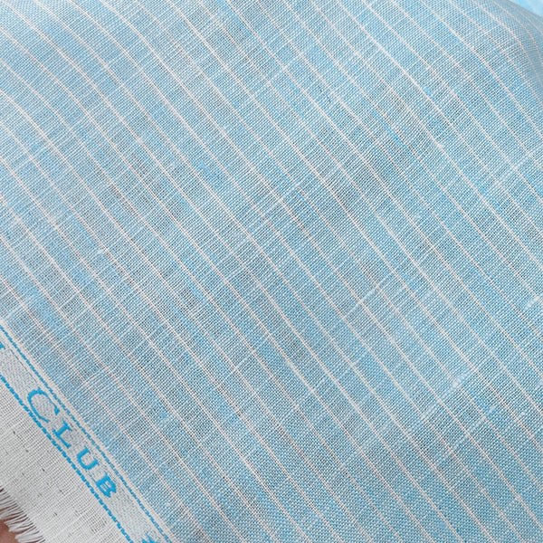 Shirt Fabric Linen Club 100% Linen 60 Lea Lining colour Powder Blue