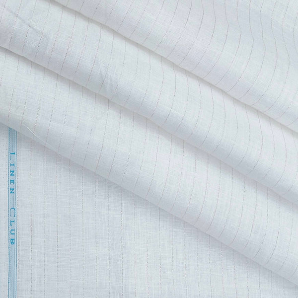 Shirt Fabric Linen Club 100% Linen 60Lea Sparkle Lining colour White