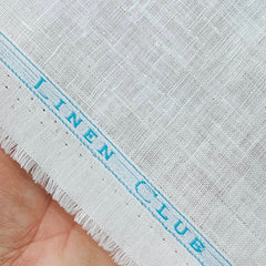 Shirt Fabric Linen Club 100% Linen 60Lea Sparkle Lining colour White