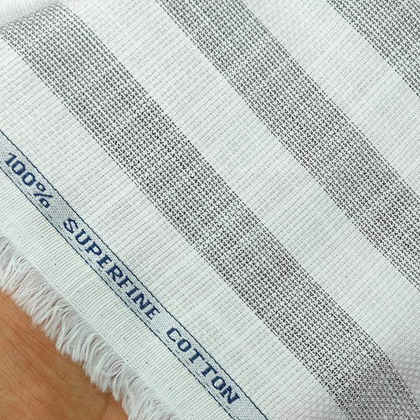 Shirt Fabric Arvind Cotton Broad Linen Look Lining Colour Grey