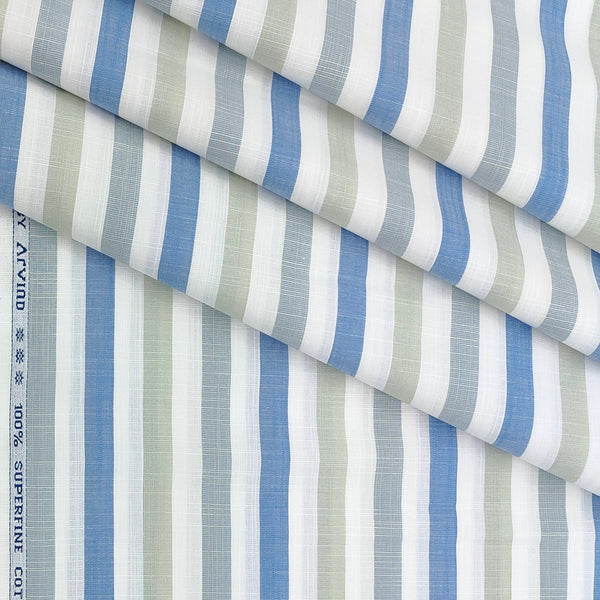 Shirt Fabric Arvind Giza Cotton Broad Lining Colour multishade