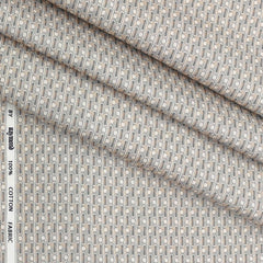 Shirt Fabric Raymond Premium Giza Cotton Digital Printed Colour Rusty Brown