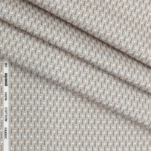 Shirt Fabric Raymond Premium Giza Cotton Digital Printed Colour Rusty Brown