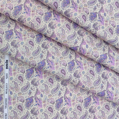 Shirt Fabric Raymond Premium Giza Cotton Digital Printed Colour Lavender