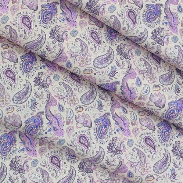Shirt Fabric Raymond Premium Giza Cotton Digital Printed Colour Lavender