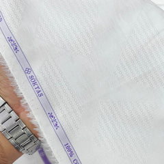 Shirt Fabric Soktas Giza Cotton Jacquard Colour White