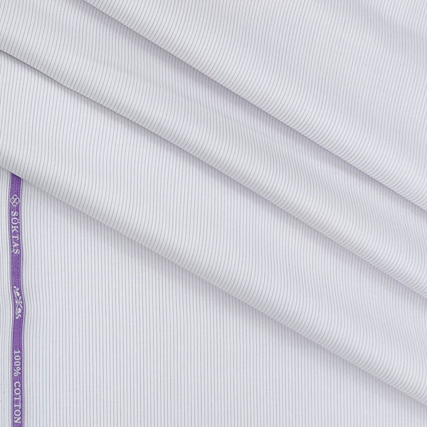 Shirt Fabric Soktas Giza Cotton Pin Lining Colour Lavender