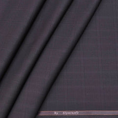 Trouser Fabric Siyaram PV Check Colour Wine