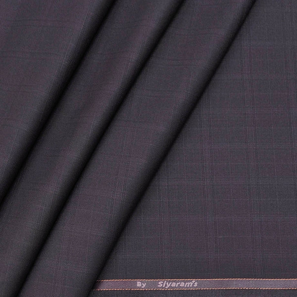 Trouser Fabric Siyaram PV Check Colour Wine