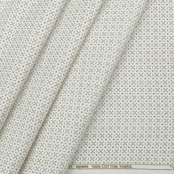 Shirt Fabric Raymond 100% Cotton Printed Colour Sable Brown