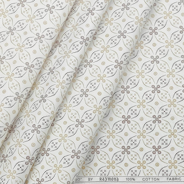 Shirt Fabric Raymond 100% Cotton Printed Colour Maple Brown