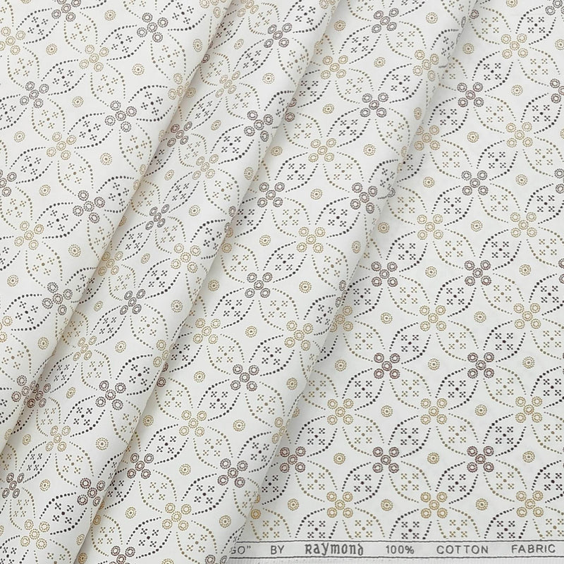 Shirt Fabric Raymond 100% Cotton Printed Colour Maple Brown