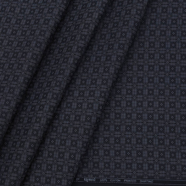 Shirt Fabric Raymond 100% Cotton Printed Colour Zinc Grey