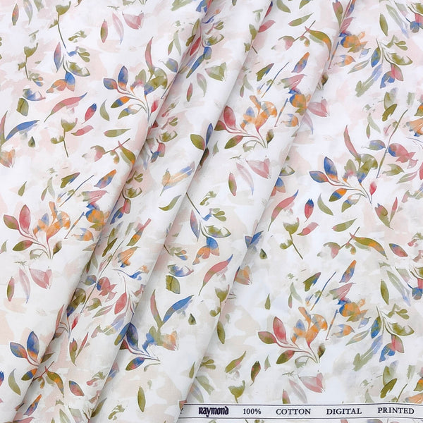 Shirt Fabric Raymond Premium Giza Cotton Digital Printed Colour Tera, Autumn, Clay