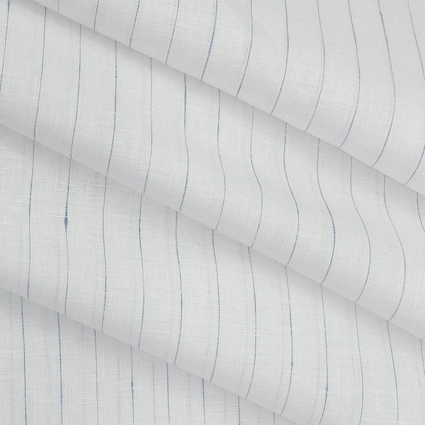 Shirt Fabric Linen Club 100% Linen 80 Lea Lining colour White n Blue