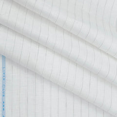 Shirt Fabric Linen Club 100% Linen 80 Lea Lining colour White n Green