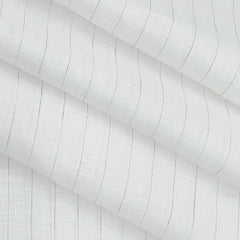 Shirt Fabric Linen Club 100% Linen 80 Lea Lining colour White n Green