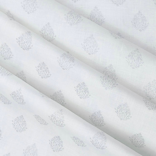 Shirt Fabric Linen Club Pure Linen Printed Colour Sparkle Grey