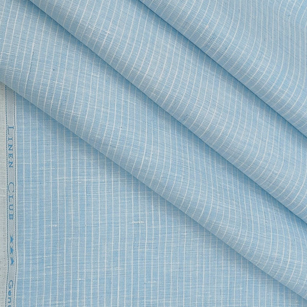 Shirt Fabric Linen Club Pure Linen 60 Lea Small Lining colour Seafoam Blue