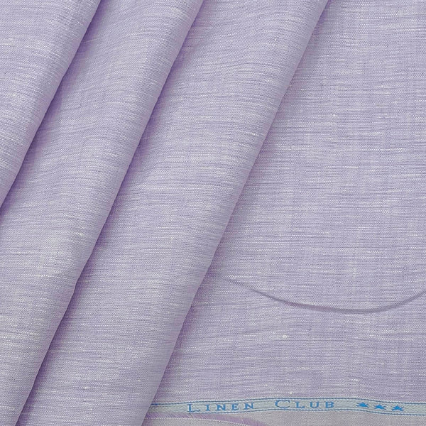 Shirt Fabric Linen Club 60 LEA Pure Linen Solids Colour Lavender