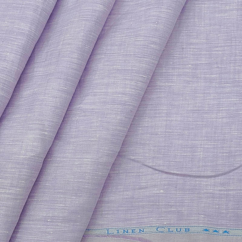 Shirt Fabric Linen Club 60 LEA Pure Linen Solids Colour Lavender