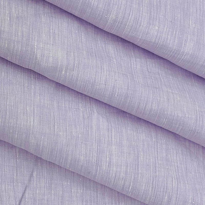 Shirt Fabric Linen Club 60 LEA Pure Linen Solids Colour Lavender