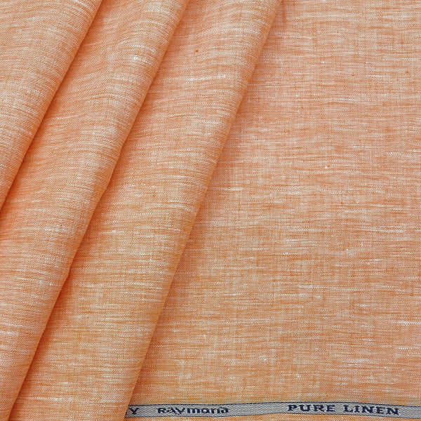 Shirt Fabric Raymond 60 LEA Pure Linen Solids Colour Orange