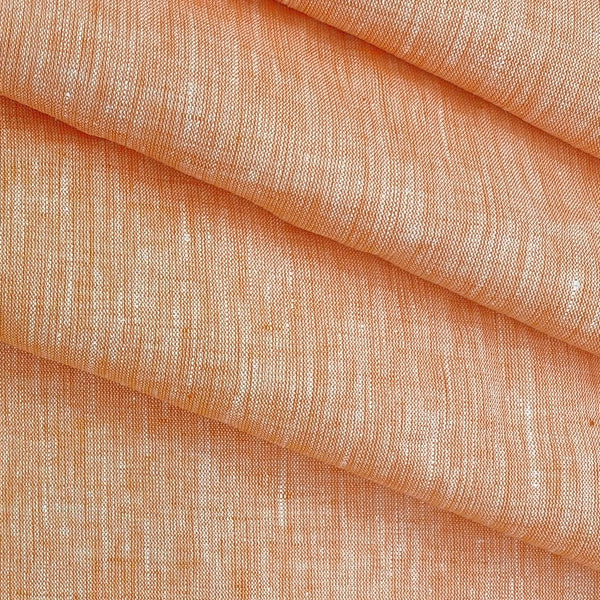 Shirt Fabric Raymond 60 LEA Pure Linen Solids Colour Orange