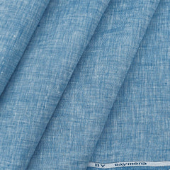 Shirt Fabric Raymond 60 LEA Pure Linen Solids Colour Indigo Blue