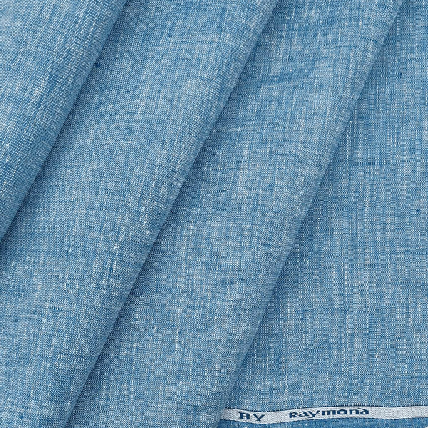 Shirt Fabric Raymond 60 LEA Pure Linen Solids Colour Indigo Blue