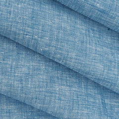 Shirt Fabric Raymond 60 LEA Pure Linen Solids Colour Indigo Blue