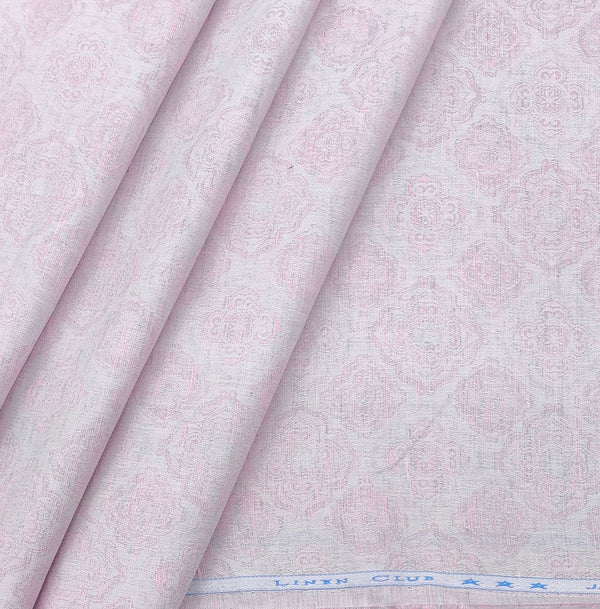 Shirt Fabric Linen Club Pure Linen Jacquard Colour Lavender