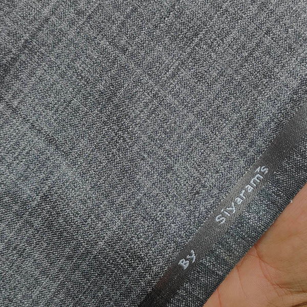 Trouser Fabric Siyaram PV Mild Check Thick Colour Dust Grey