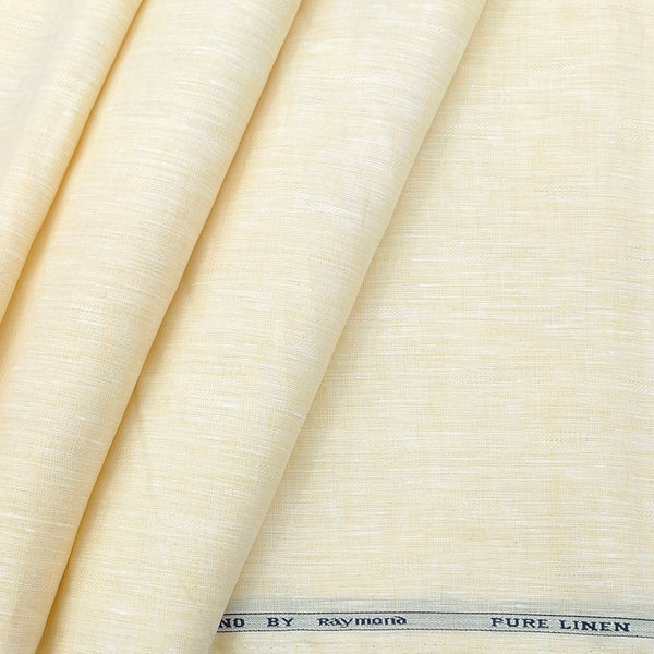 Shirt Fabric Raymond 60 LEA Pure Linen Dobby Colour Cream
