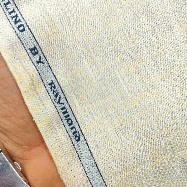 Shirt Fabric Raymond 60 LEA Pure Linen Dobby Colour Cream