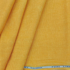 Shirt Fabric Raymond 60 LEA Pure Linen Solids Colour Mustard Yellow