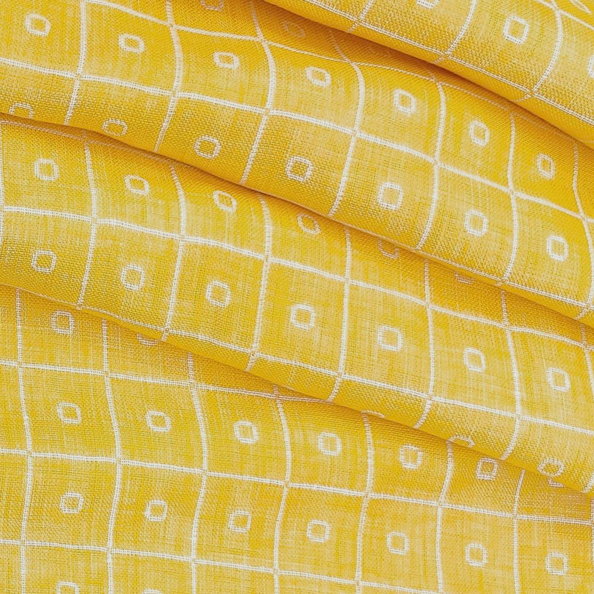 Solino 60 LEA Pure Linen Butta Shirt Fabric Colour Mango Yellow