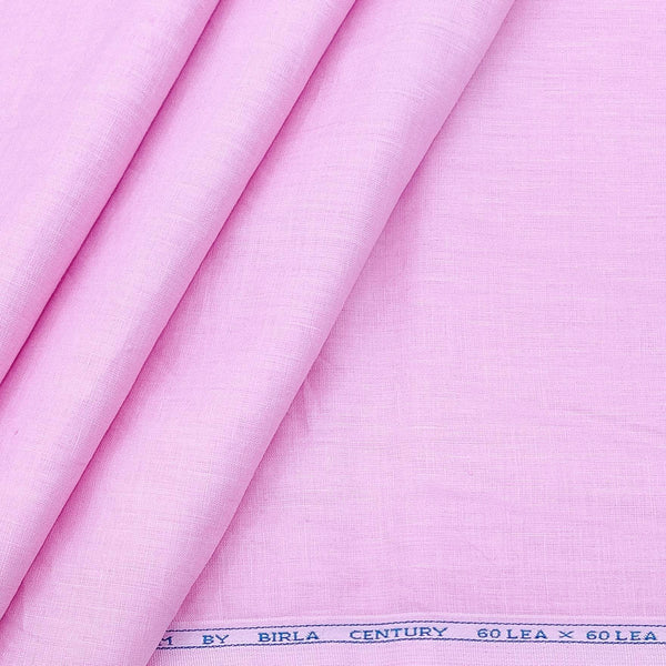 Birla Century 60 LEA Pure Linen Solid Shirt n Kurta Fabric Colour Hot Pink