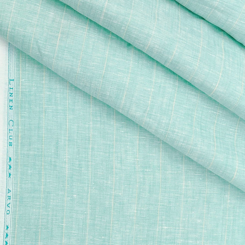 Linen Club Pure Linen 80 Lea Lining Shirt Fabric colour Sea Green