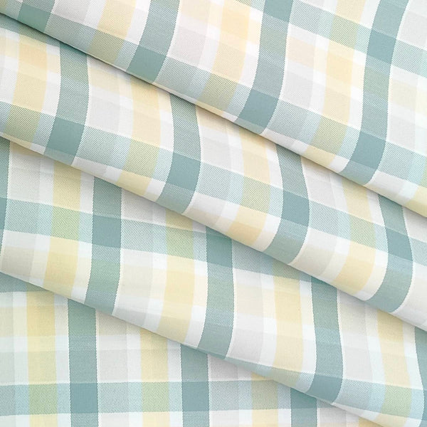 Shirt Fabric Arvind Cotton Blended Check Colour Viridian Green