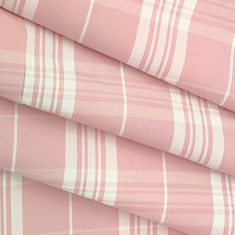 Shirt Fabric Arvind Cotton Blended Check Colour Blush Pink